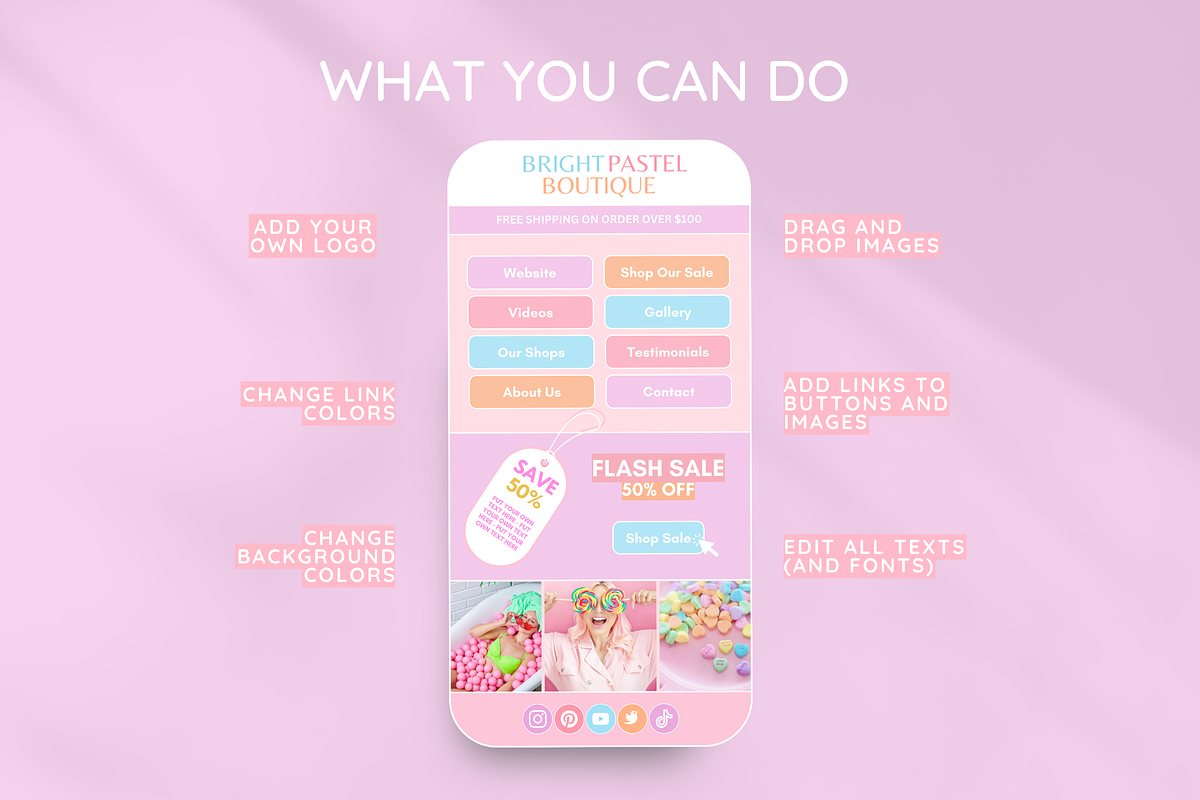 Bright Link in Bio, a Landing Page Template by SunshineStudioBoutique (Photo 4 of 9)