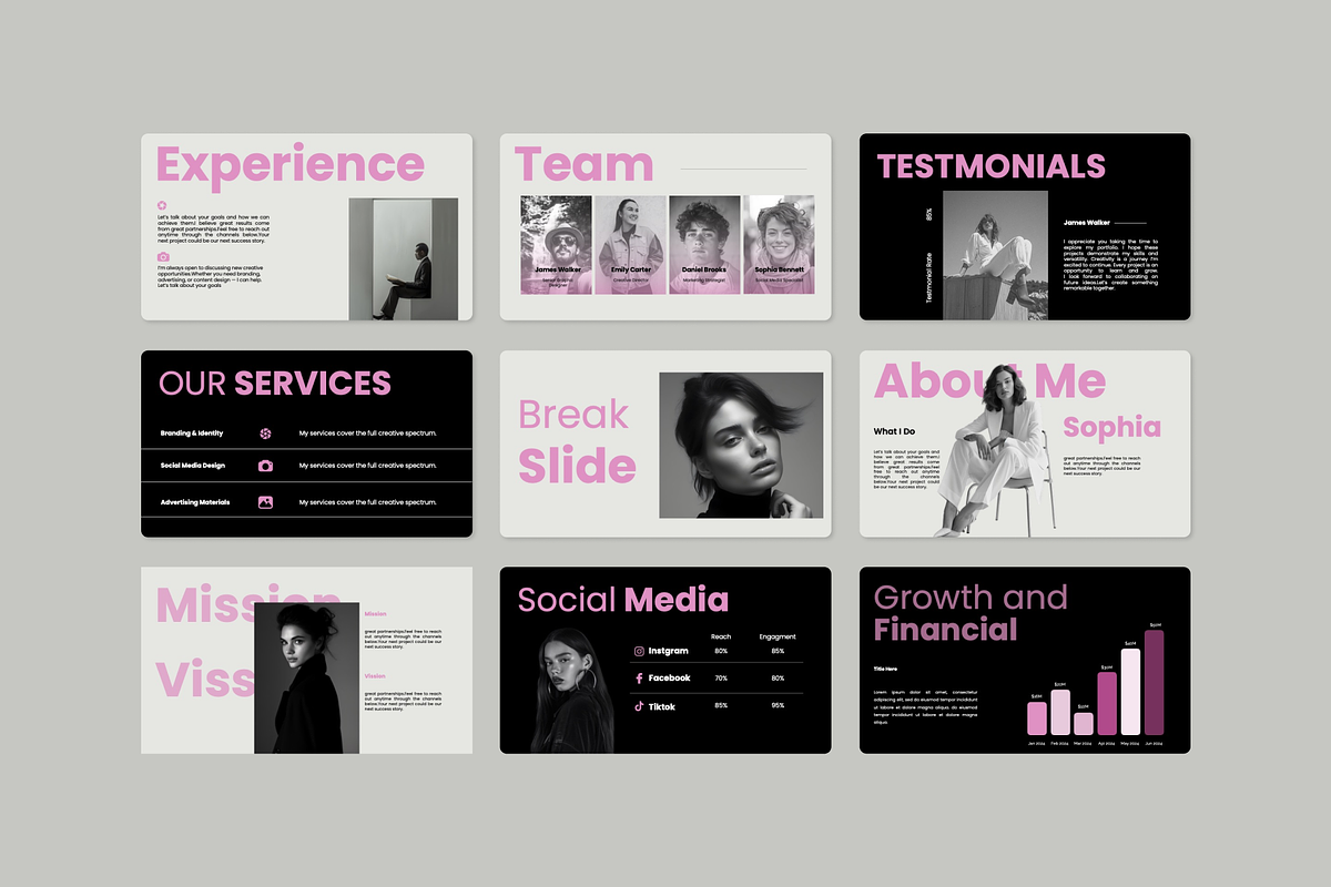 About Me – Portfolio PowerPoint, a Presentation Template by Premast (Photo 3 of 4)
