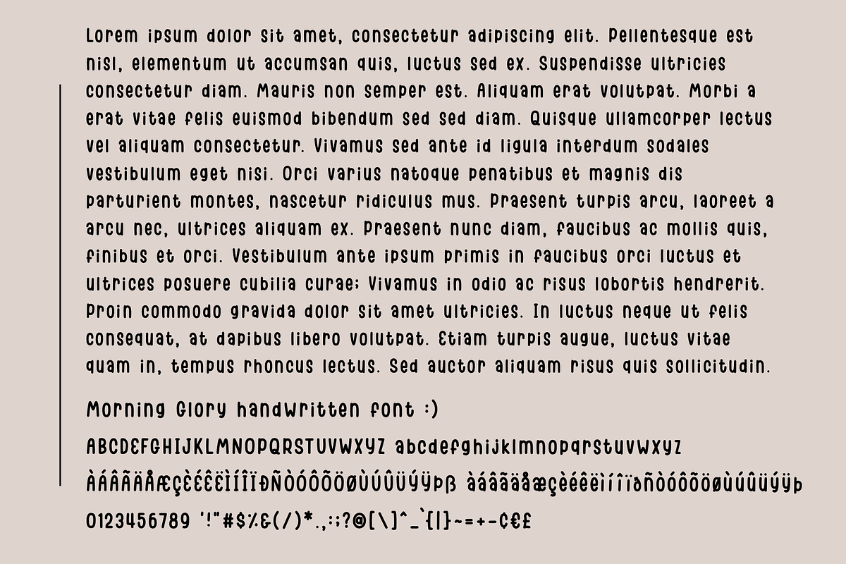 Morning Glory cute handwritten font, a Handwritten Font by jyllyco (Photo 7 of 7)