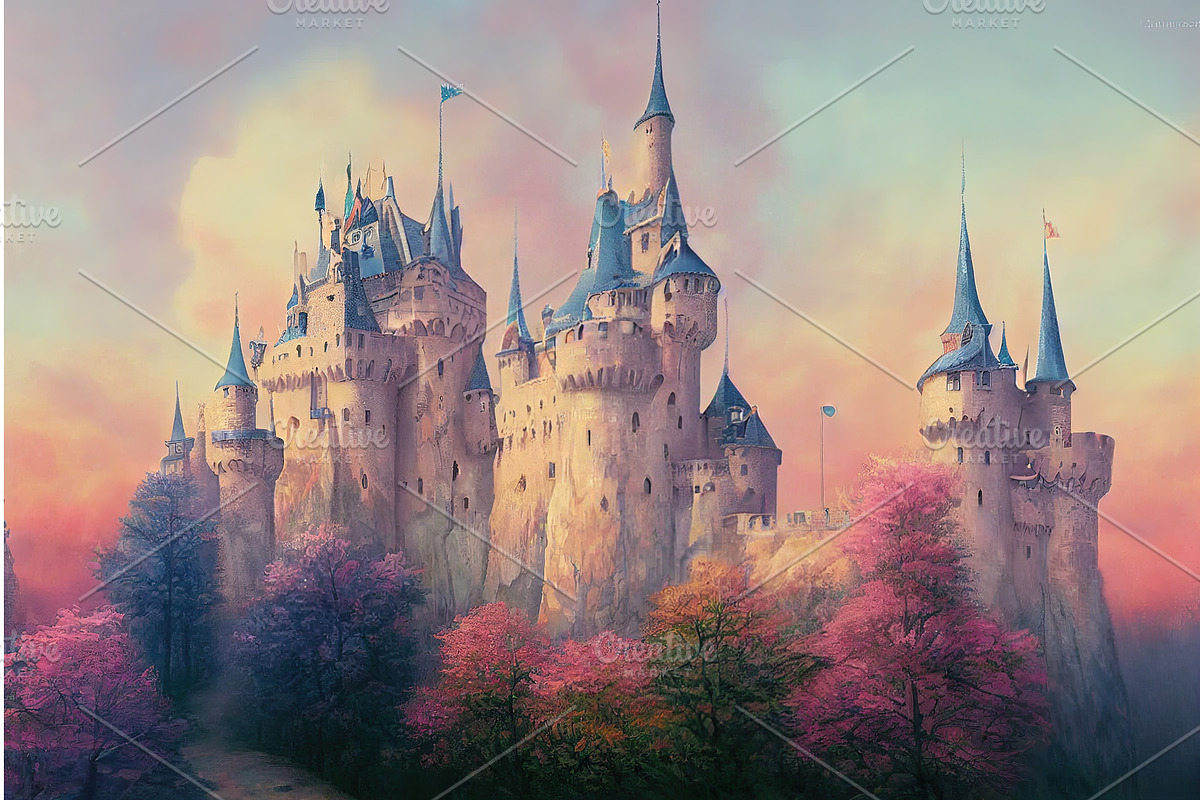 Pastel colored landscape, an Illustration by Neirfy