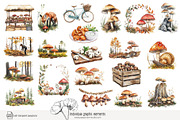 100 autumn mushroom clip art, a Seasonal Illustration by Poppy Lane Studio (Thumbnail 6 of 11)