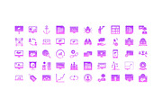 50 SEO Glyph Gradient Icons Set, a Solid Icon by shahsoft (Thumbnail 5 of 5)