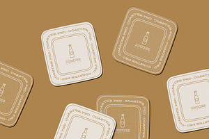 Square Coasters Mockup Set