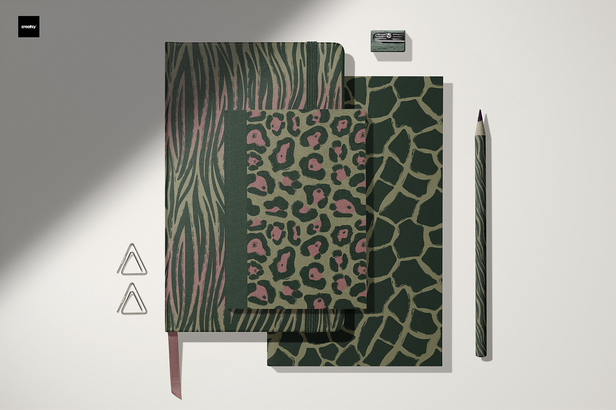 Wild Animal Print Set Modern Vintage, a Pattern Graphic by Oksana Dovhopol Art (Photo 3 of 19)