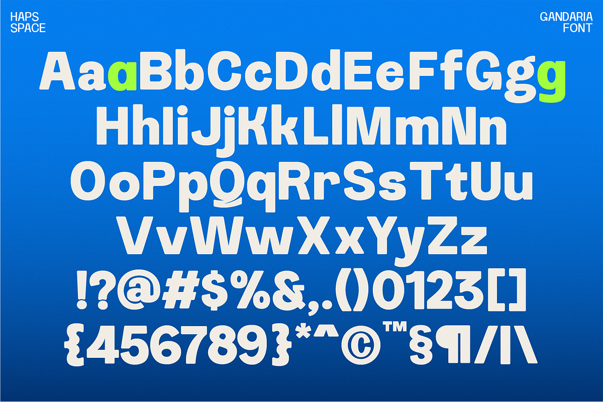 Gandaria Display Typeface, a Sans Serif Font by Haps Space (Photo 15 of 15)