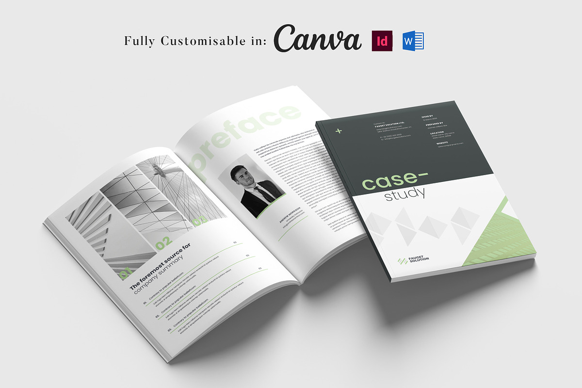 Case Study Template, Brochure, a Brochure Template by Niofix (Photo 1 of 6)