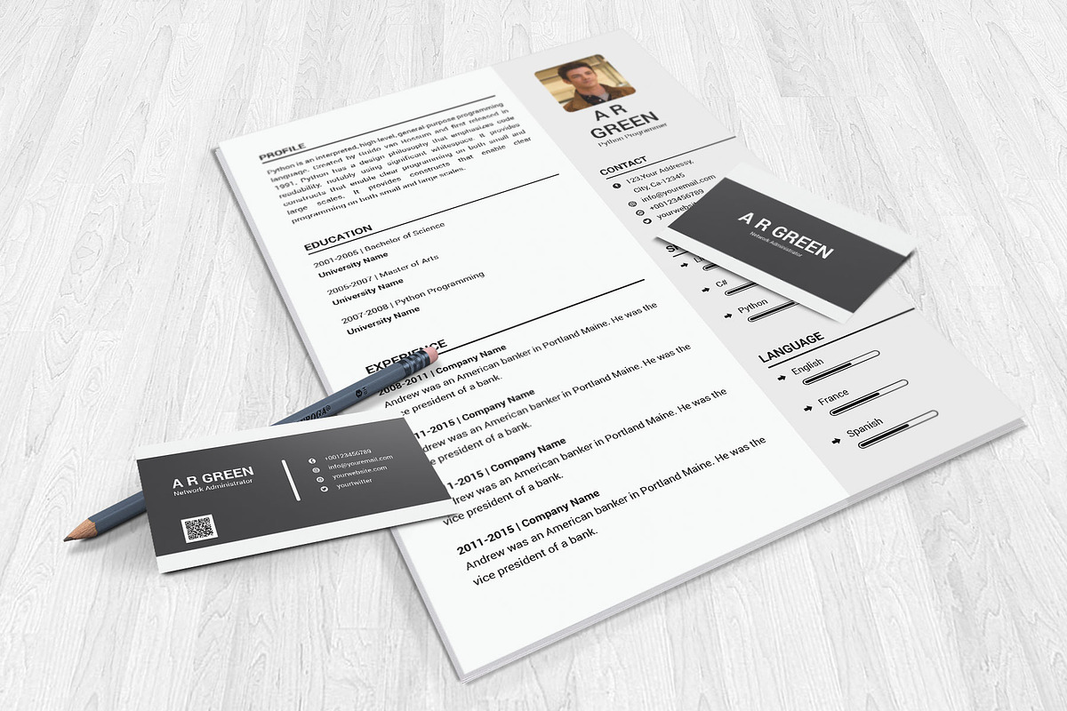 Clean Resume/CV, a Resume Template by designvillage (Photo 9 of 12)