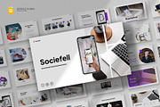 Social Media Marketing Google Slides, a Presentation Template by fluffstudio (Thumbnail 1 of 5)