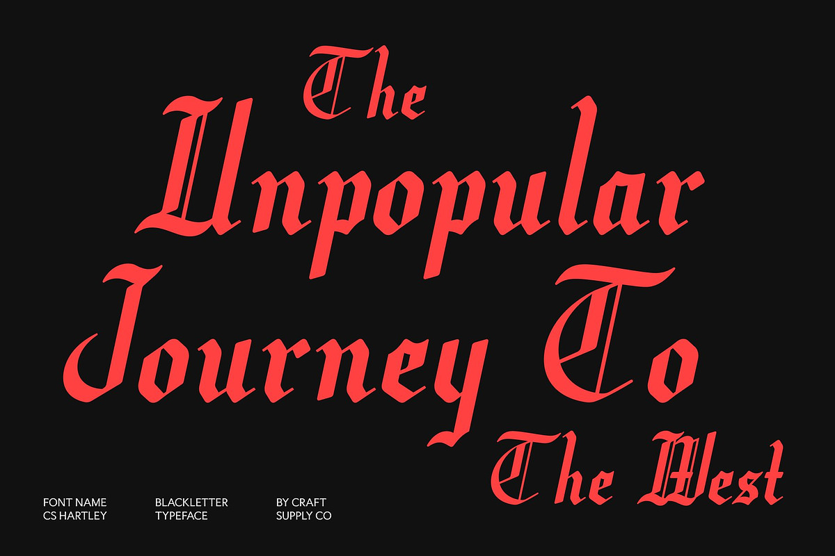 CS Hartley – Blackletter Font, a Blackletter Font by Craft Supply Co. (Photo 4 of 8)