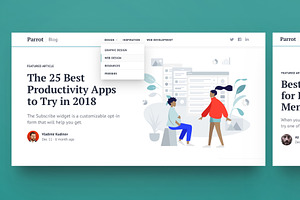 Parrot: Bootstrap Blog Template