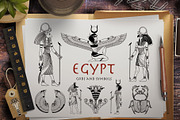 EGYPT: Gods & Symbols BW vector set., a Person Illustration by Varvara Gorbash (Thumbnail 5 of 9)