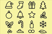 Christmas Icons Vector Design Bundle, an Outline Icon by Vectorium Studio (Thumbnail 1 of 2)
