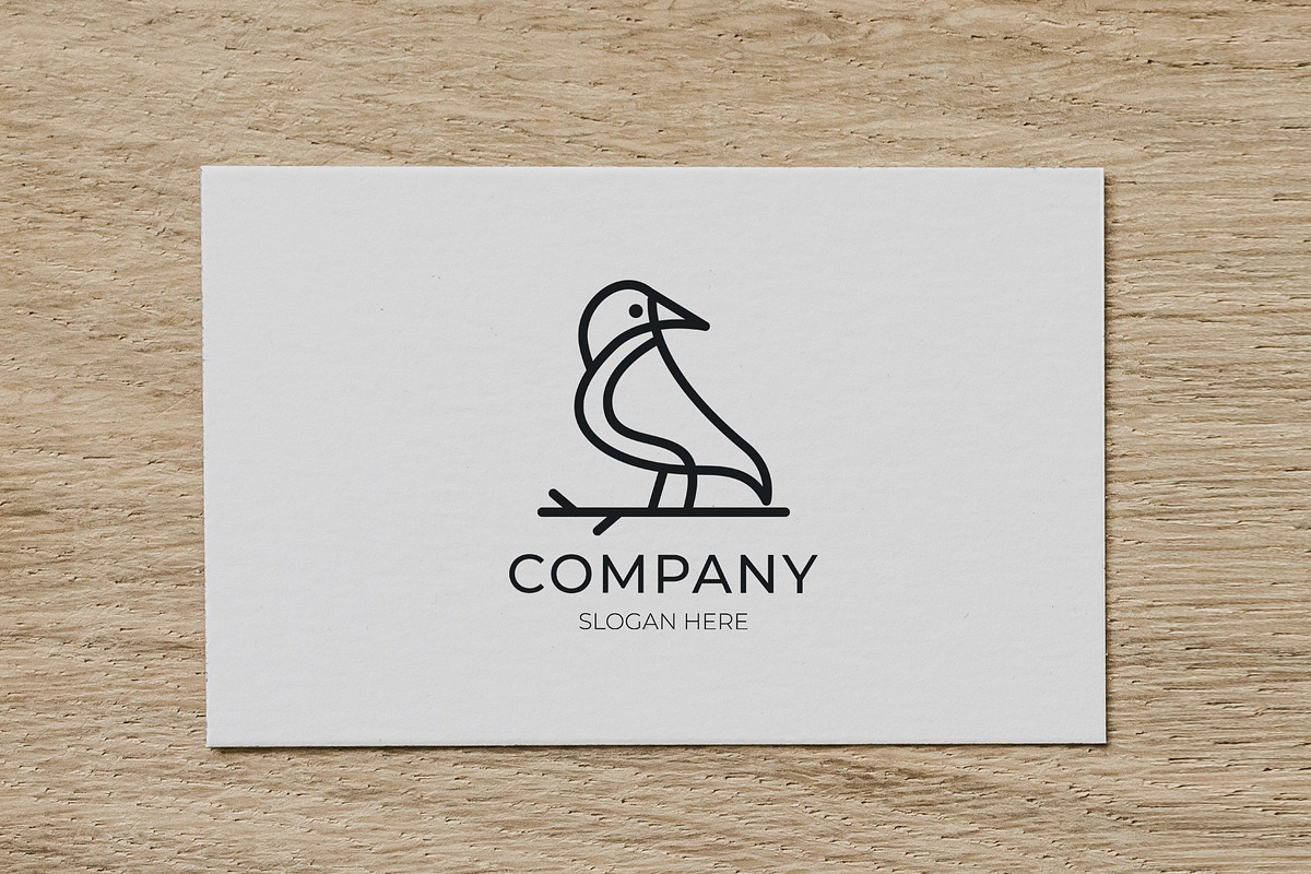 Minimal line art bird logo, a Branding & Logo Template by Medianeka (Photo 2 of 3)