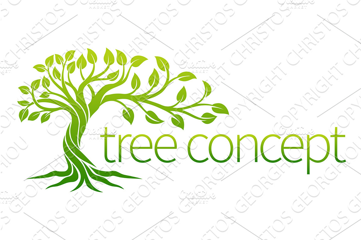 Tree Life of Life Concept Icon, an Object Illustration by Christos Georghiou