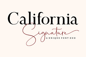 California Signature Font Duo