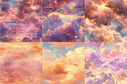 Sunset Cloudy Skies Backgrounds, a Texture Illustration by DreamPrint404 (Thumbnail 5 of 6)