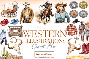 Western Clipart, Cowboy PNG, Western