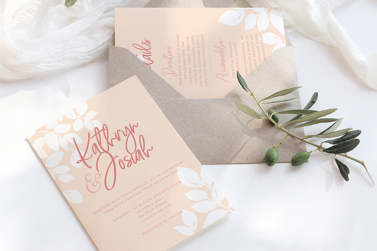 Blush Wedding Stationery Suite, an Invitation Template by R Whitehurst Design (Photo 1 of 10)