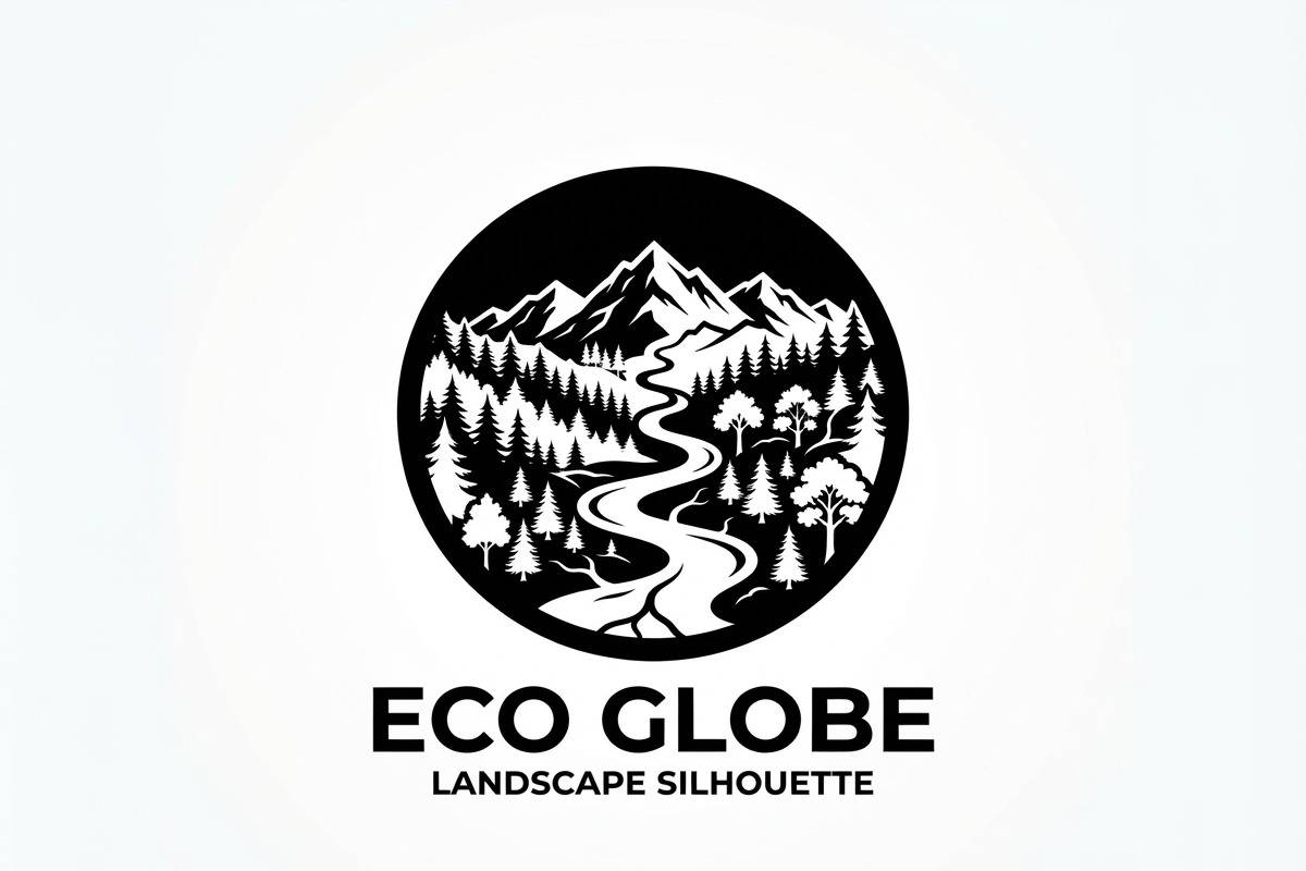 60 Eco Globe Landscape Silhouette, a Technology Illustration by Amazin_art (Photo 5 of 25)
