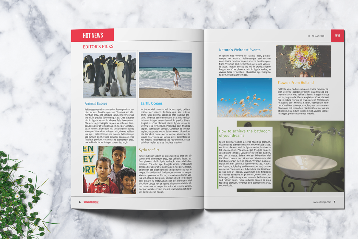 WEEKLY - News Magazine, a Magazine Template by Boris Cupac (Photo 6 of 17)