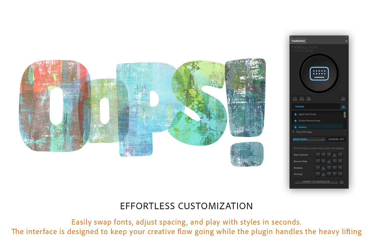 Type Machine Photoshop Typography, a Plug-in Add-On by DesignRocket (Photo 4 of 8)