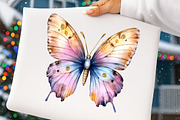 watercolor glitter butterfly clipart, an Illustration by GatewayDesign (Thumbnail 7 of 9)