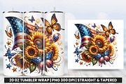 Sunflower & Butterfly Tumbler Wrap, an Object Graphic by Creative Arslan (Thumbnail 1 of 3)