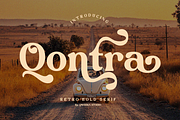 Qontra - Retro Vintage Bold Serif, a Serif Font by Qweera Studio (Thumbnail 1 of 12)