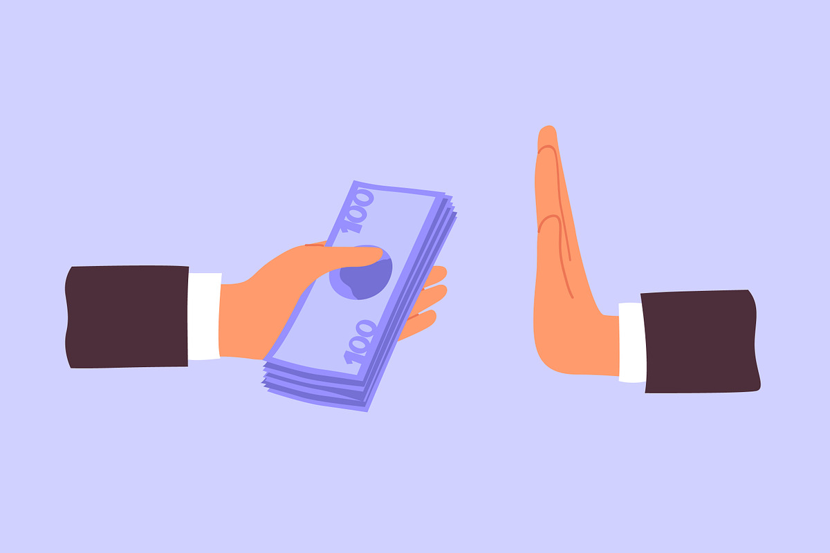 Stop corruption concept, a Finance Illustration by Good Studio (Photo 2 of 3)