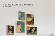 RETRO SURREAL PRINTS, a Background Graphic by Lana Elanor (Thumbnail 2 of 9)