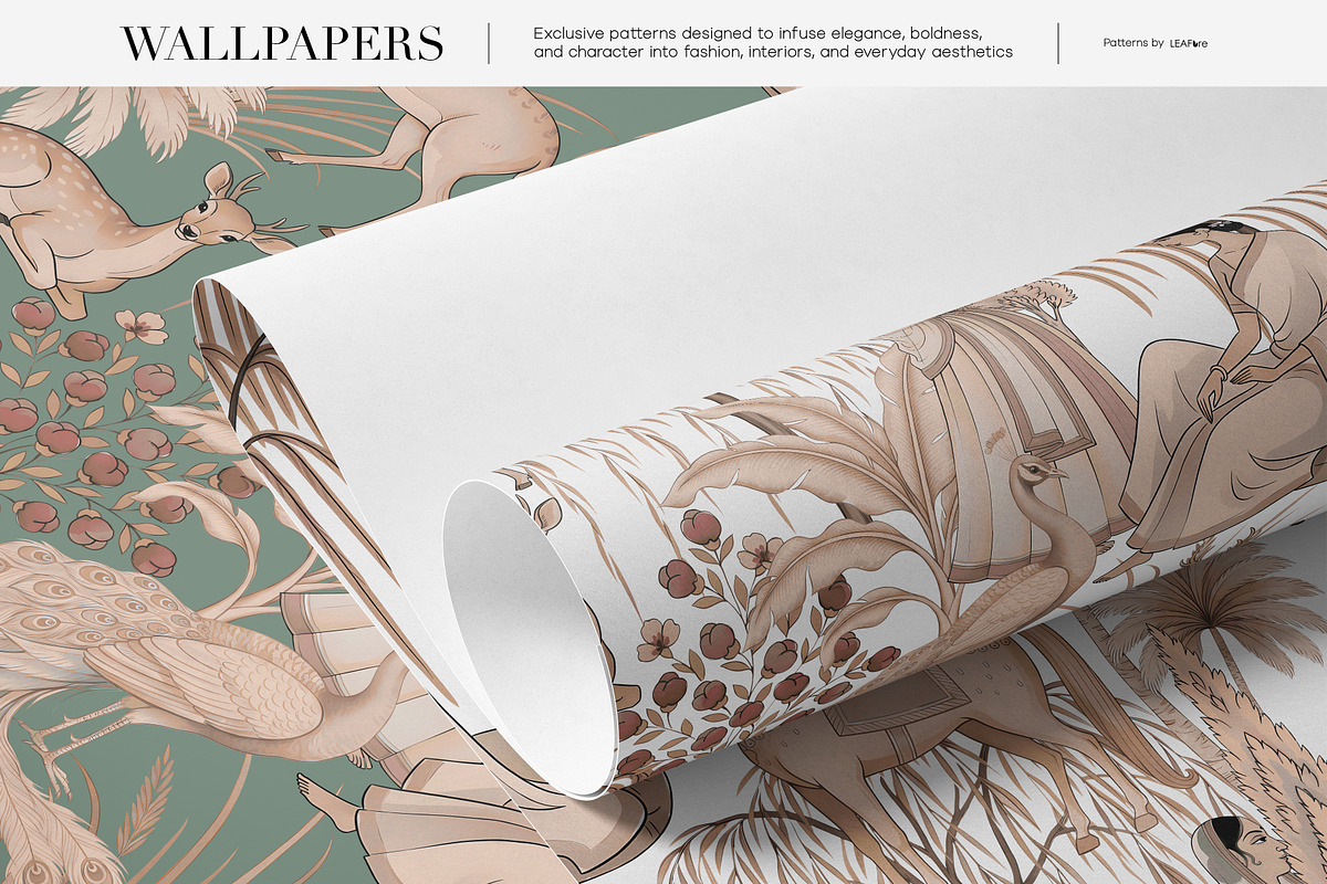 ROYAL GARDENIA | Traditional Prints, a Pattern Graphic by LEAFure (Photo 10 of 10)