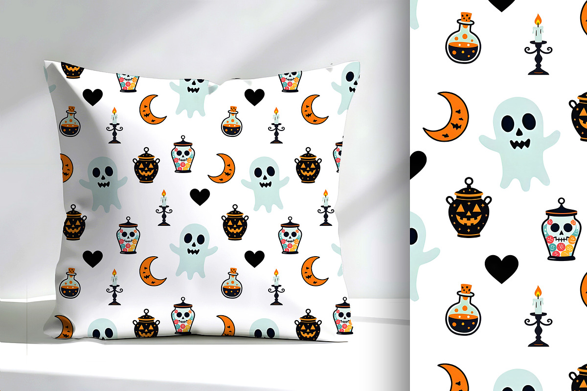 Halloween Magic Ghosts Seamless, a Pattern Graphic by Sharon Schwalbe (Photo 1 of 4)