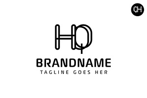 Letters HQ And QH Monogram Logo