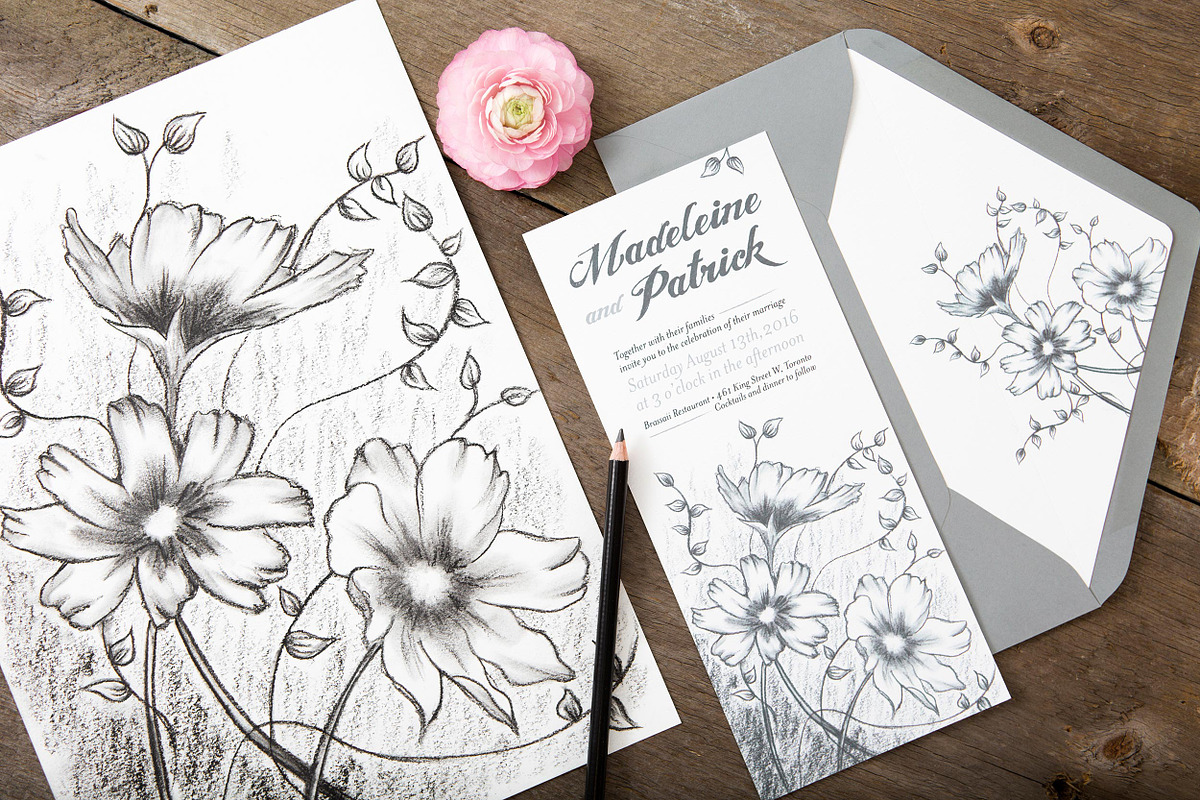 Wild Flowers Wedding Suite, an Invitation Template by Laura K Invitations (Photo 6 of 6)