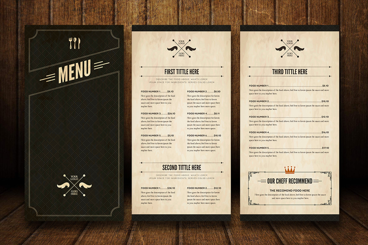 Elegant Food Menu 5, a Brochure Template by Luuqas Design (Photo 3 of 6)