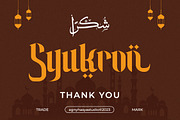 Syukron - Arabic Font Style, a Serif Font by agnyhasyastudio (Thumbnail 15 of 19)