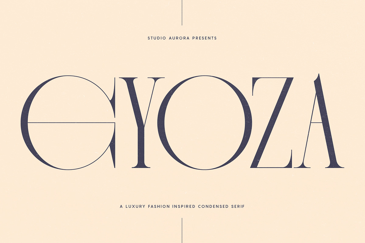 Gyoza Luxury Fashion Condensed Serif, a Serif Font by Studio Aurora (Photo 1 of 9)