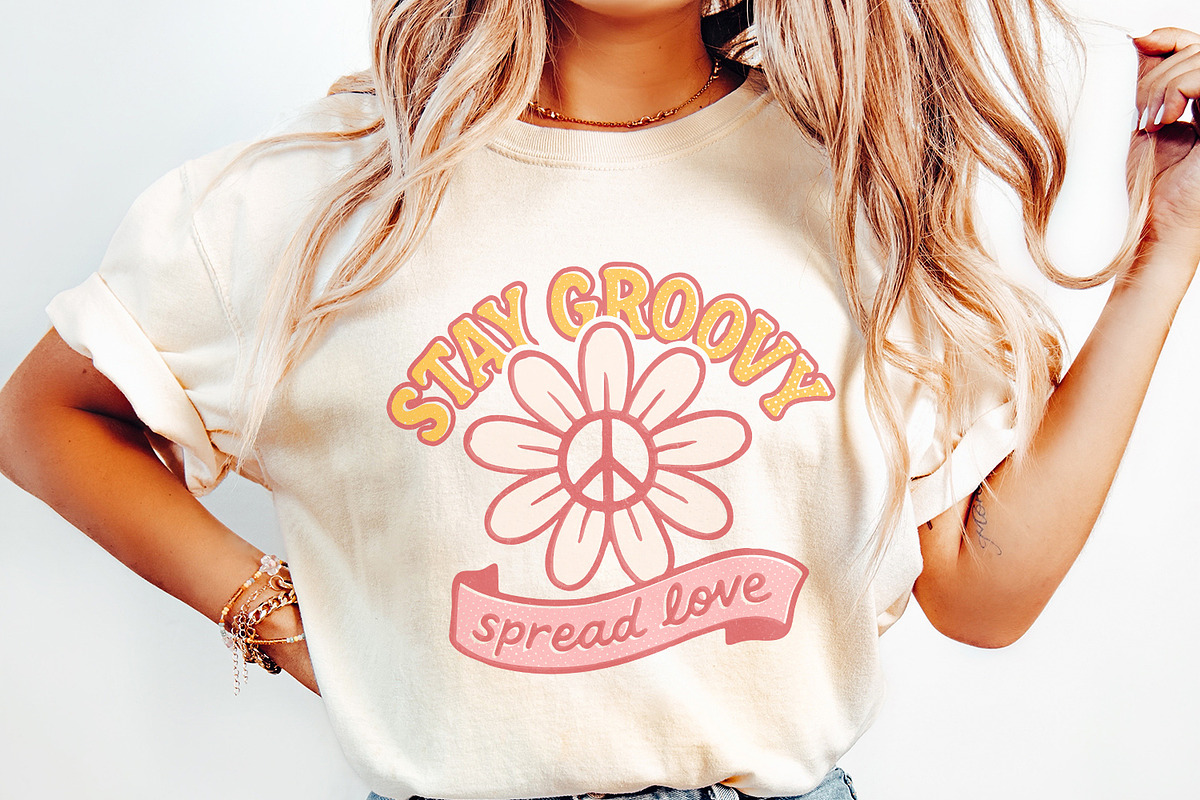 Stay Groovy Spread Love PNG, Retro, an Illustration by SharpMarketplace (Photo 3 of 9)