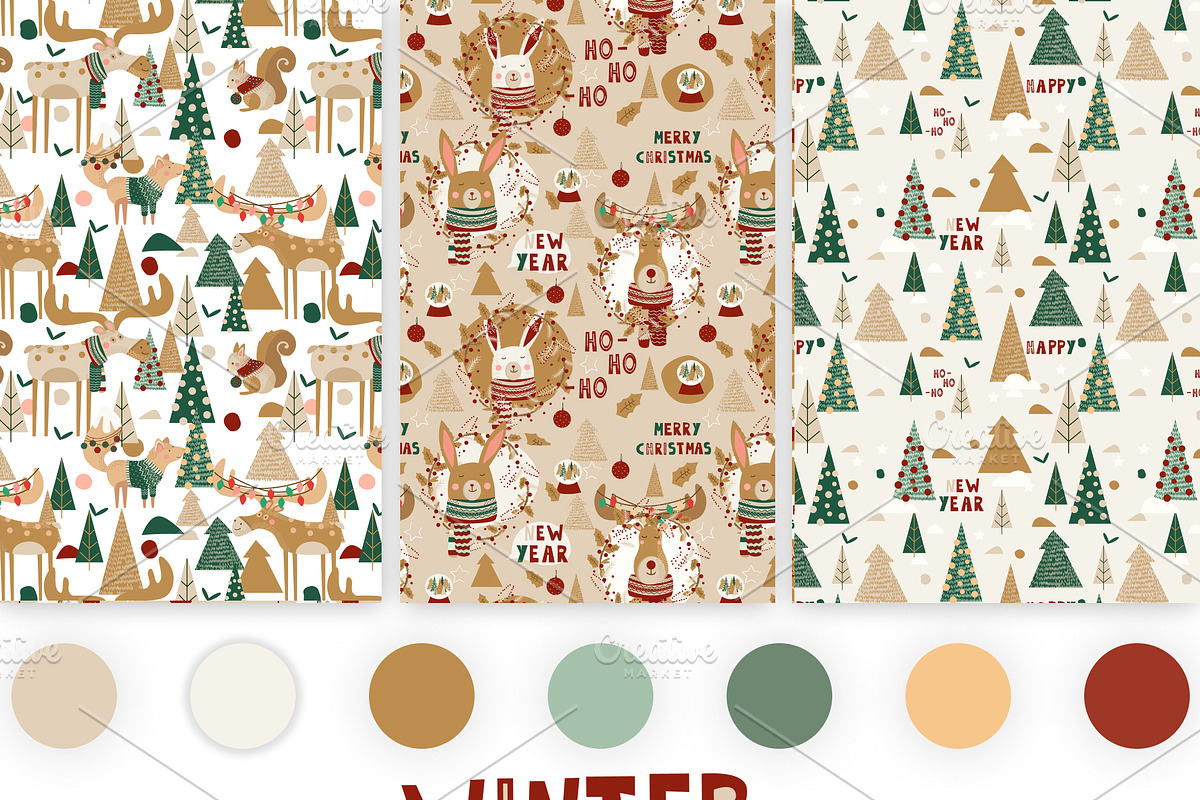 Winter holidays. Christmas pattern, a Pattern Graphic by Lineli (Photo 15 of 15)