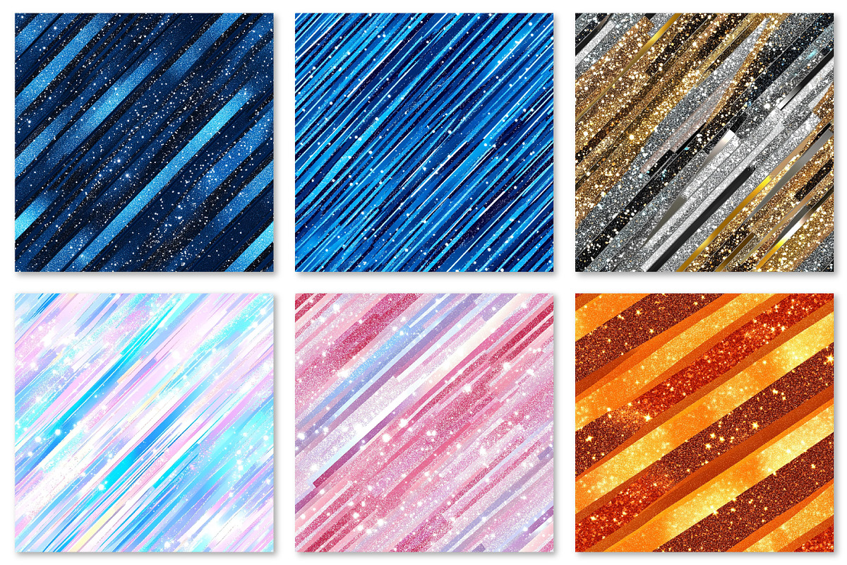 Tinsel Stripes Digital Papers, a Texture Graphic by Dream Creation (Photo 4 of 7)