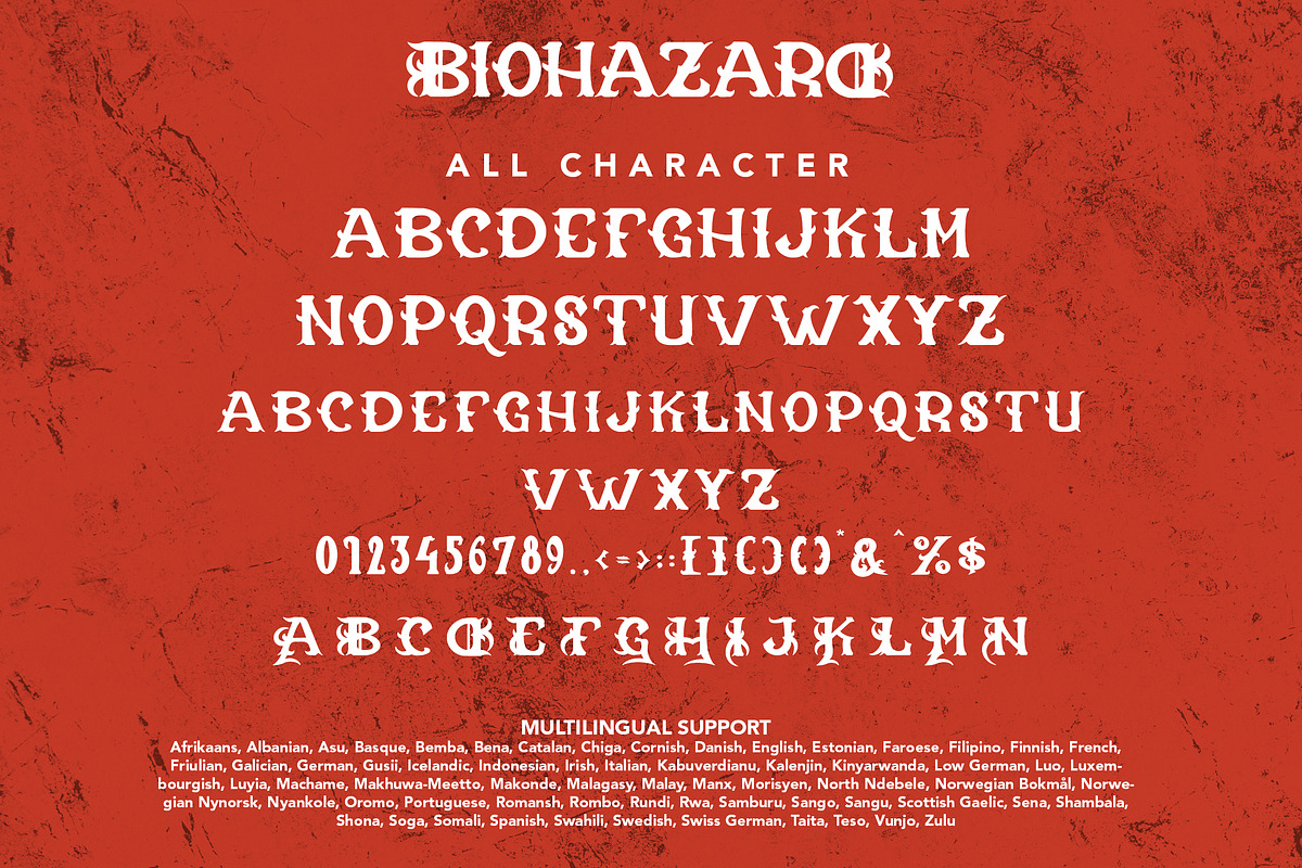 Biohazard - Blackletter Font, a Handwritten Font by Arendxstudio (Photo 9 of 9)