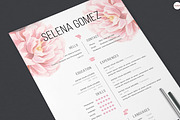 Elegant Floral CV Template, a Resume Template by Emaholic Template (Thumbnail 5 of 6)