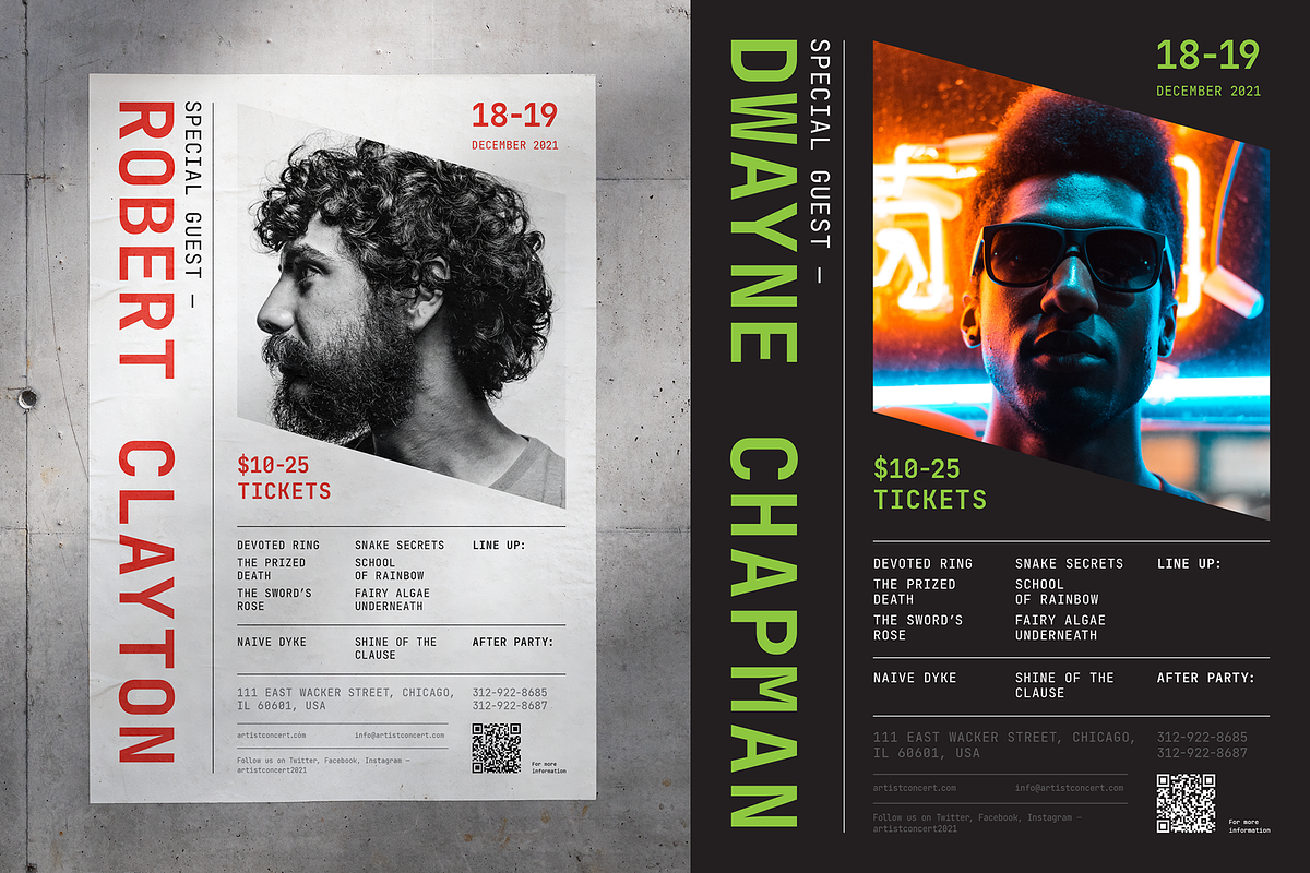 Artist Event Poster Template, a Flyer Template by Danil Polshin (Photo 1 of 4)