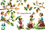Forest Fairy Tale - Clip Art Set, an Animal Illustration by Mashamashastu (Thumbnail 8 of 12)