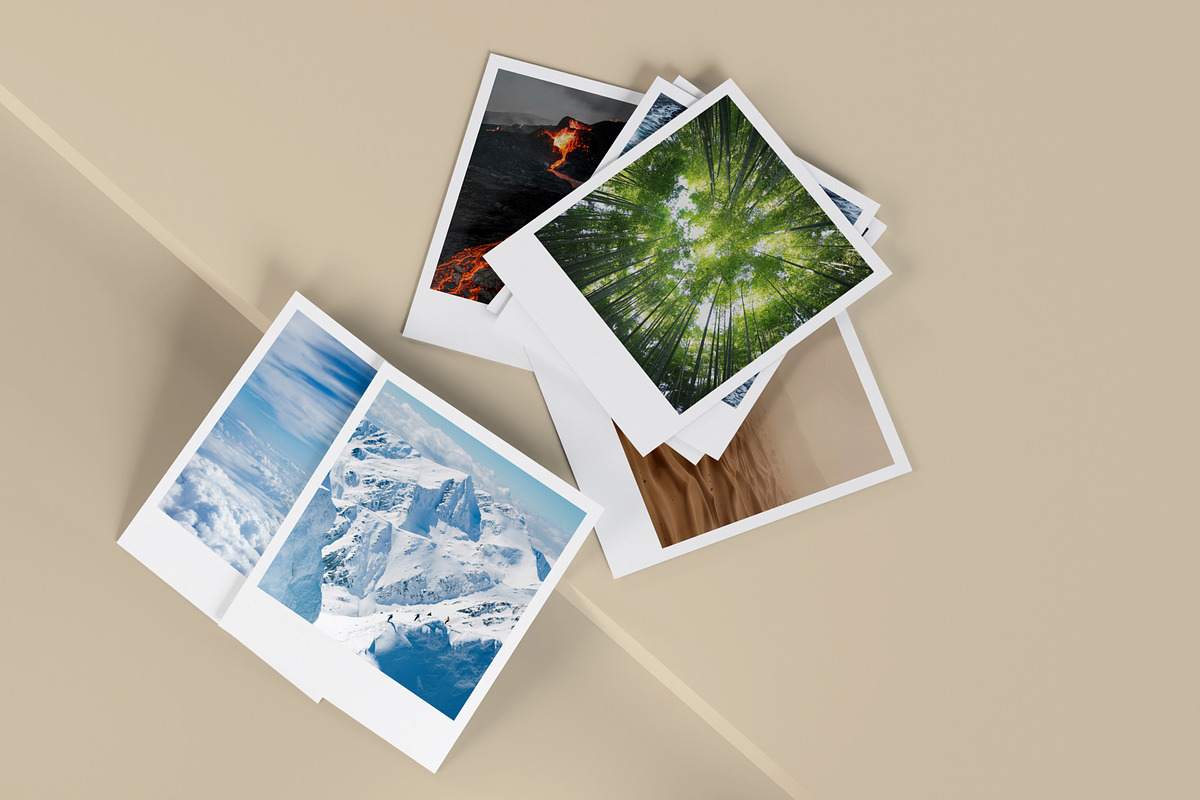 Polaroid Collage Mockup, an Advertising Mockup by SLAB! Design (Photo 6 of 6)