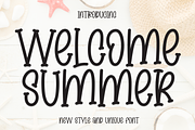 Welcome Summer | Script Font, a Script Font by Scratchones (Thumbnail 1 of 8)