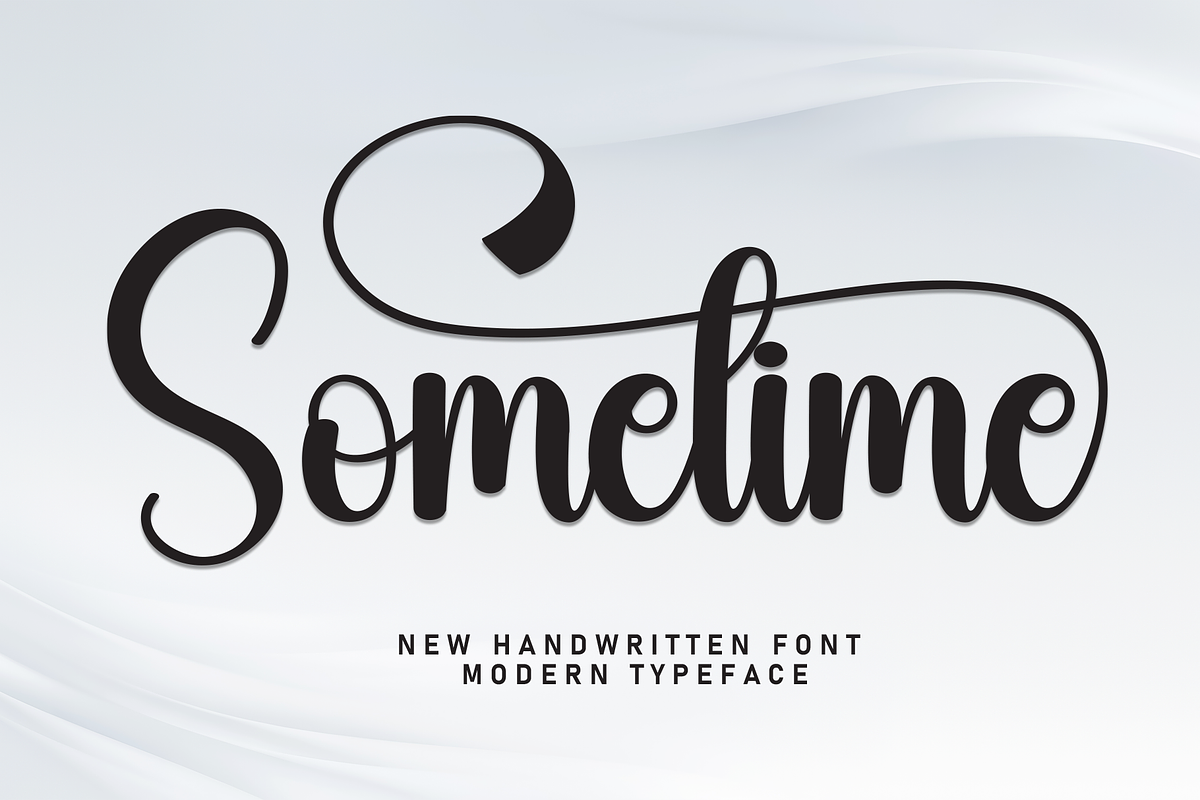 Sometime | Script Font, a Handwritten Font by Scratchones (Photo 1 of 9)