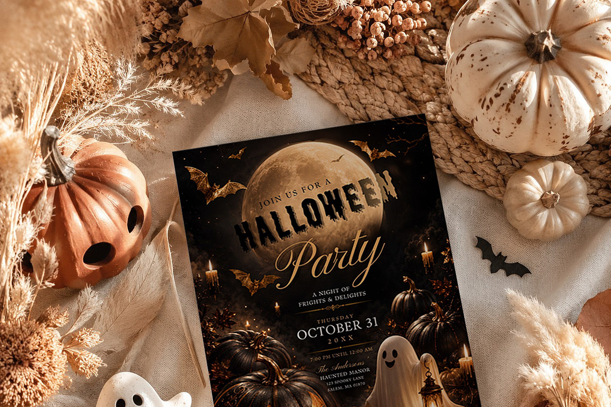 Spooky Gothic Halloween Party Design, an Invitation Template by Arslan (Photo 5 of 5)