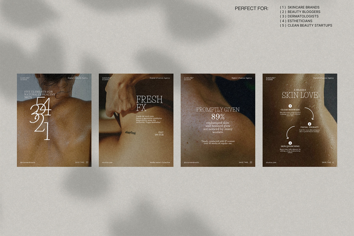 Aesthetic Skincare Canva Posts preview 2