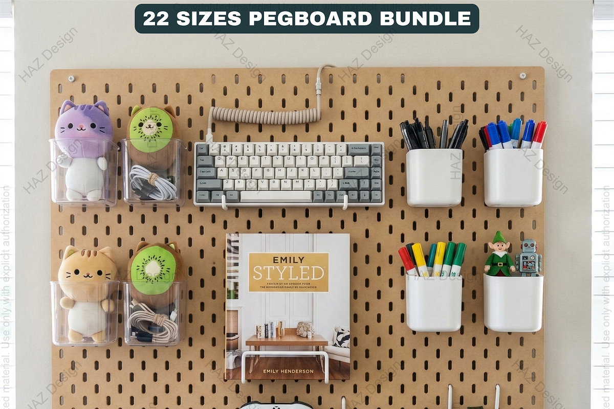 22 Size Pegboard Bundle Laser Cut, a Graphic by AtacanDigital (Photo 4 of 8)